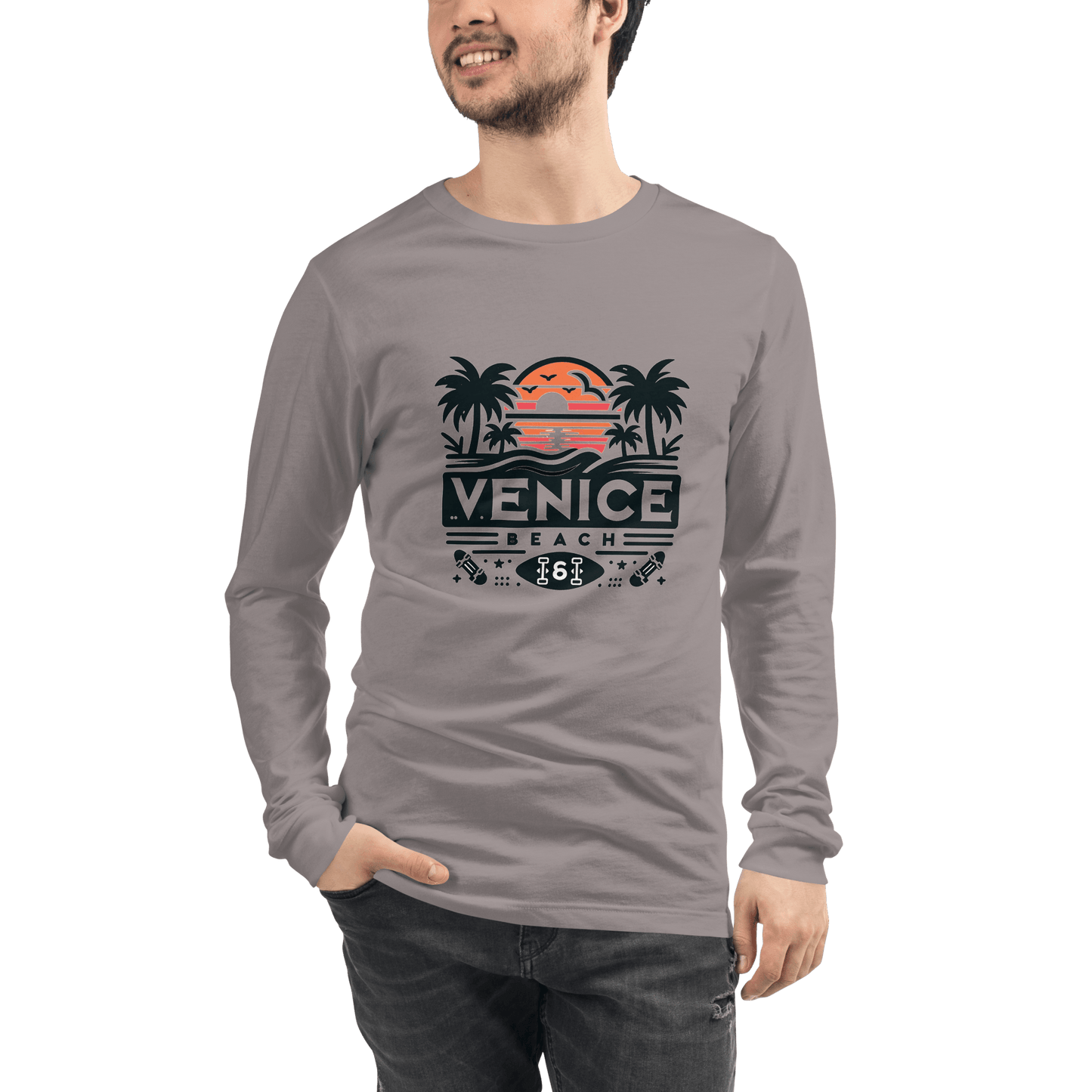 Langärmeliges Unisex T-Shirt "Venice Beach" - Artexio