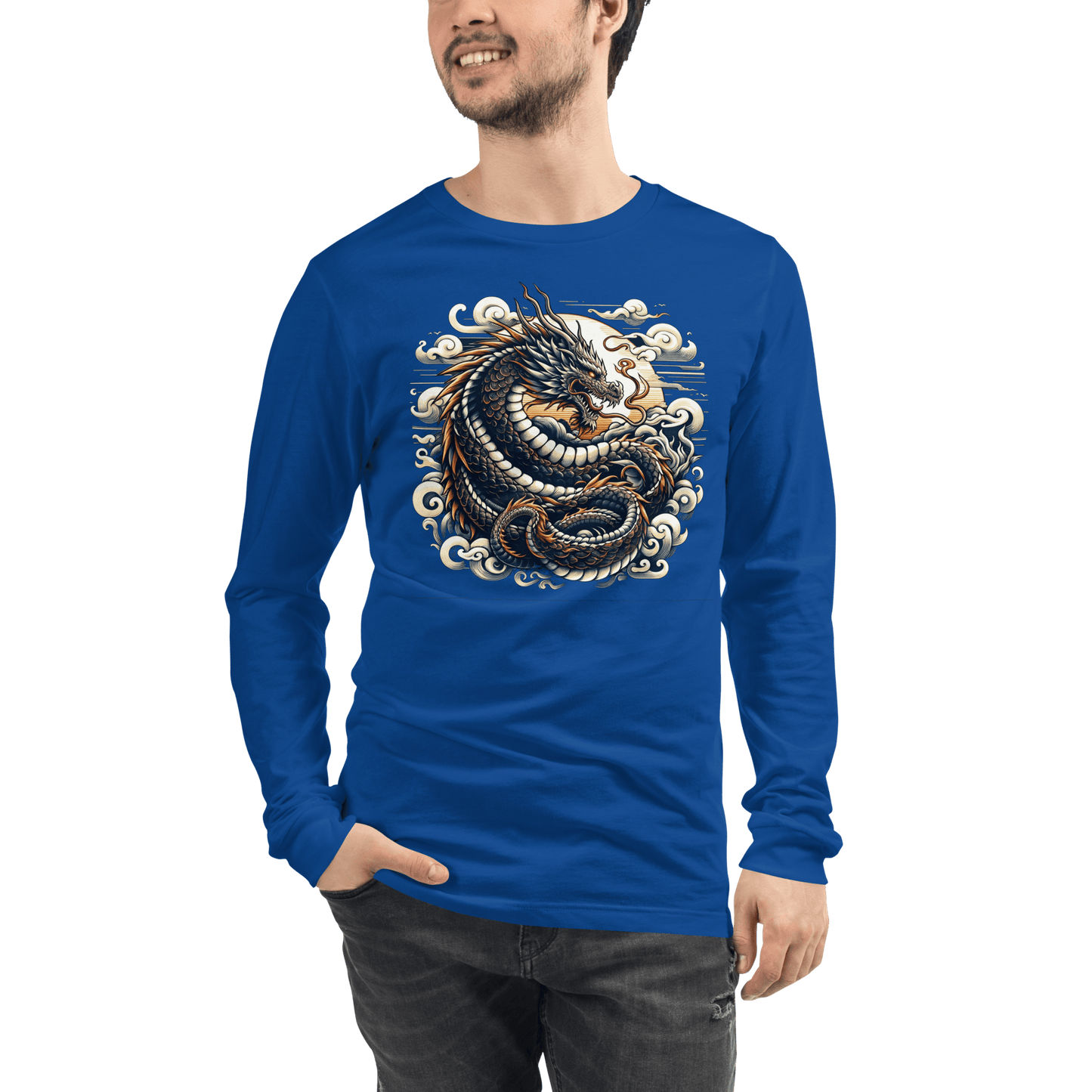 Langärmeliges Unisex T-Shirt "Drache" - Artexio