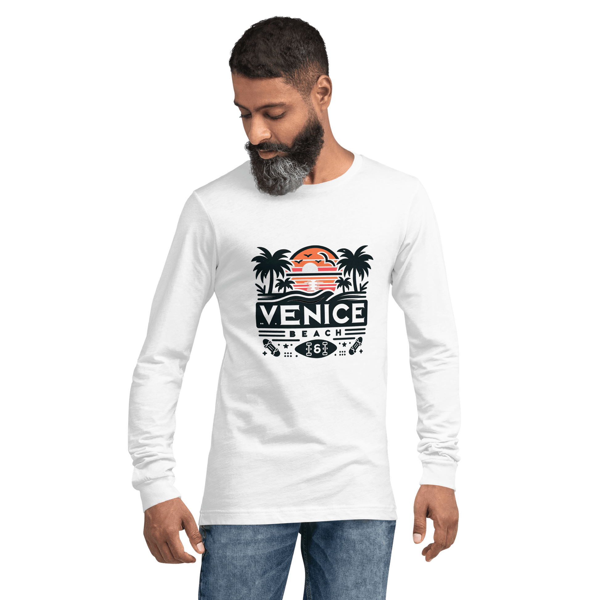 Langärmeliges Unisex T-Shirt "Venice Beach" - Artexio