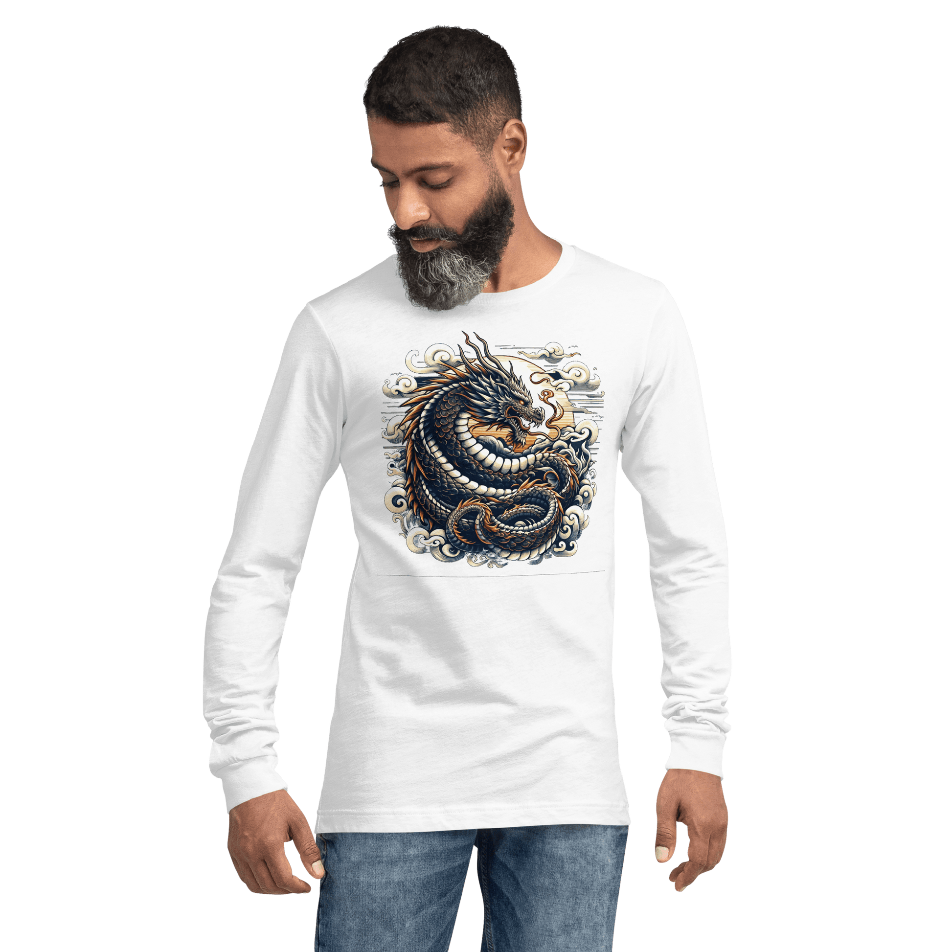 Langärmeliges Unisex T-Shirt "Drache" - Artexio