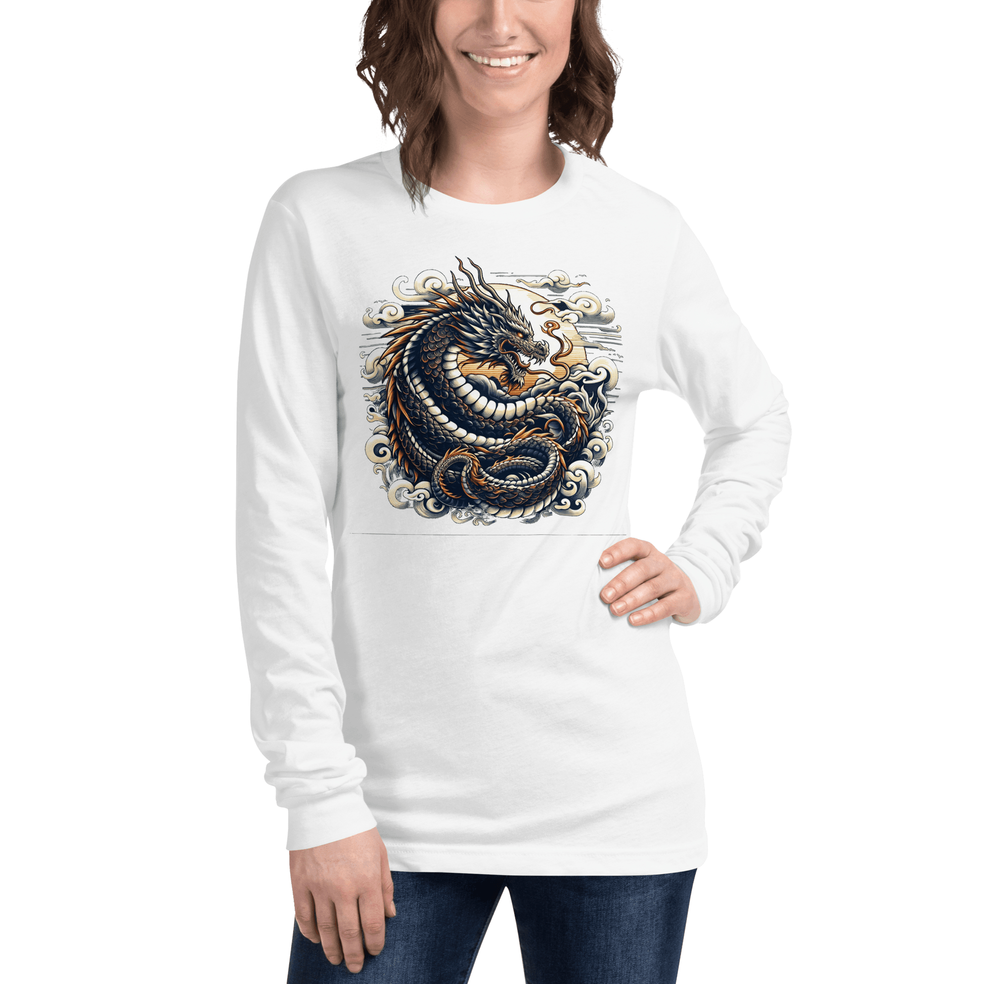 Langärmeliges Unisex T-Shirt "Drache" - Artexio