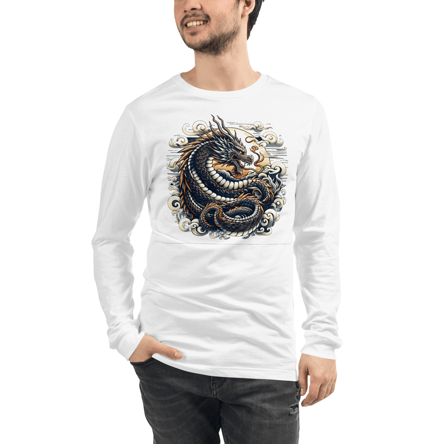 Langärmeliges Unisex T-Shirt "Drache" - Artexio