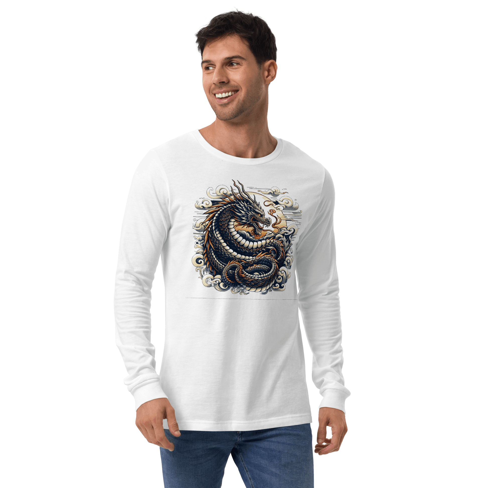 Langärmeliges Unisex T-Shirt "Drache" - Artexio