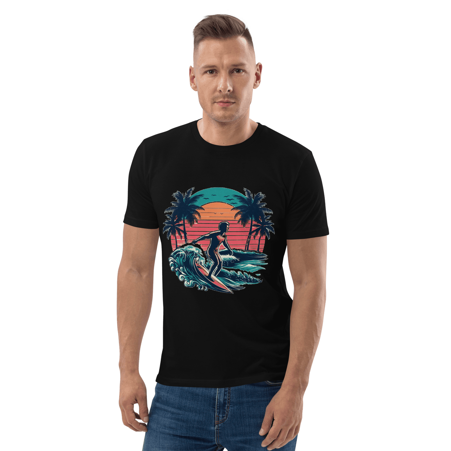 Unisex Bio Baumwoll T-Shirt "Surfing"