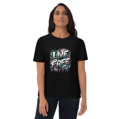 Unisex Bio Baumwoll T-Shirt "Live Free" - Artexio