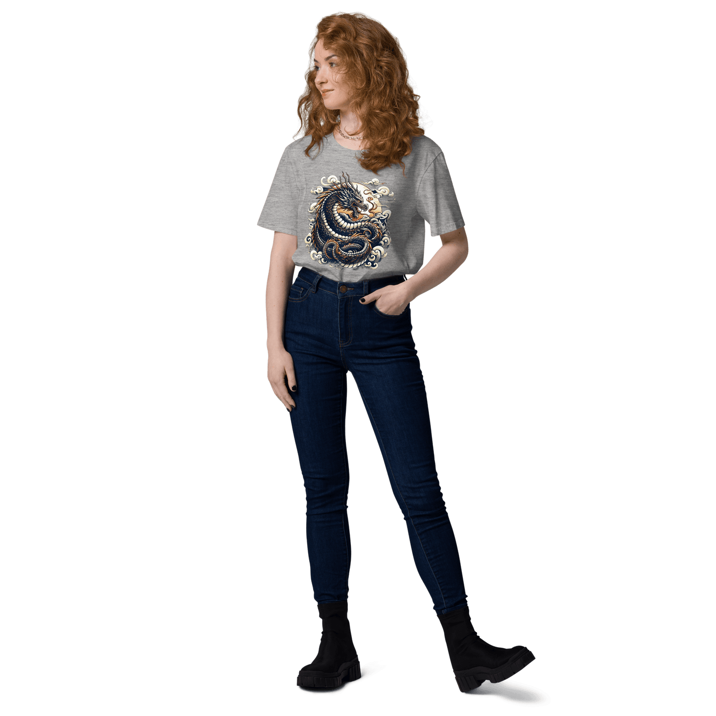 Unisex Bio Baumwoll T-Shirt "Drache" - Artexio