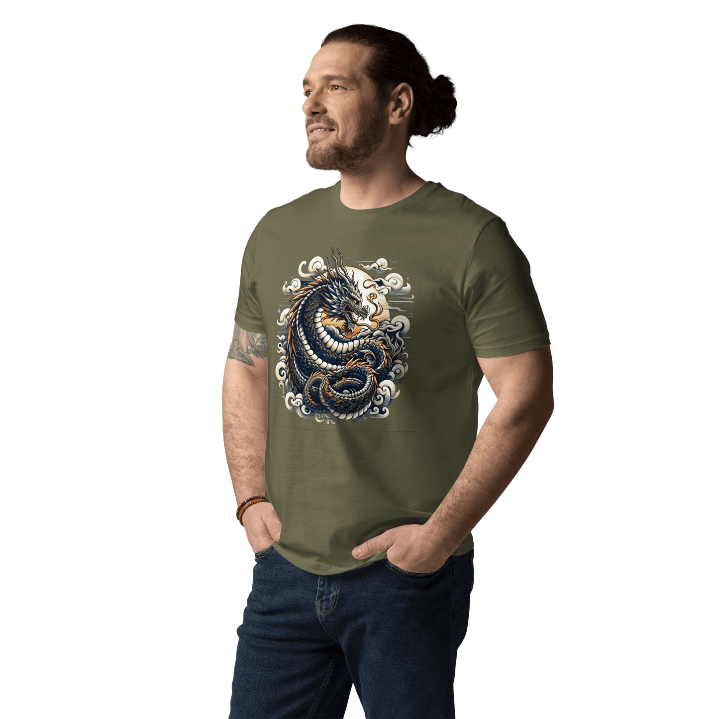 Unisex Bio Baumwoll T-Shirt "Drache" - Artexio