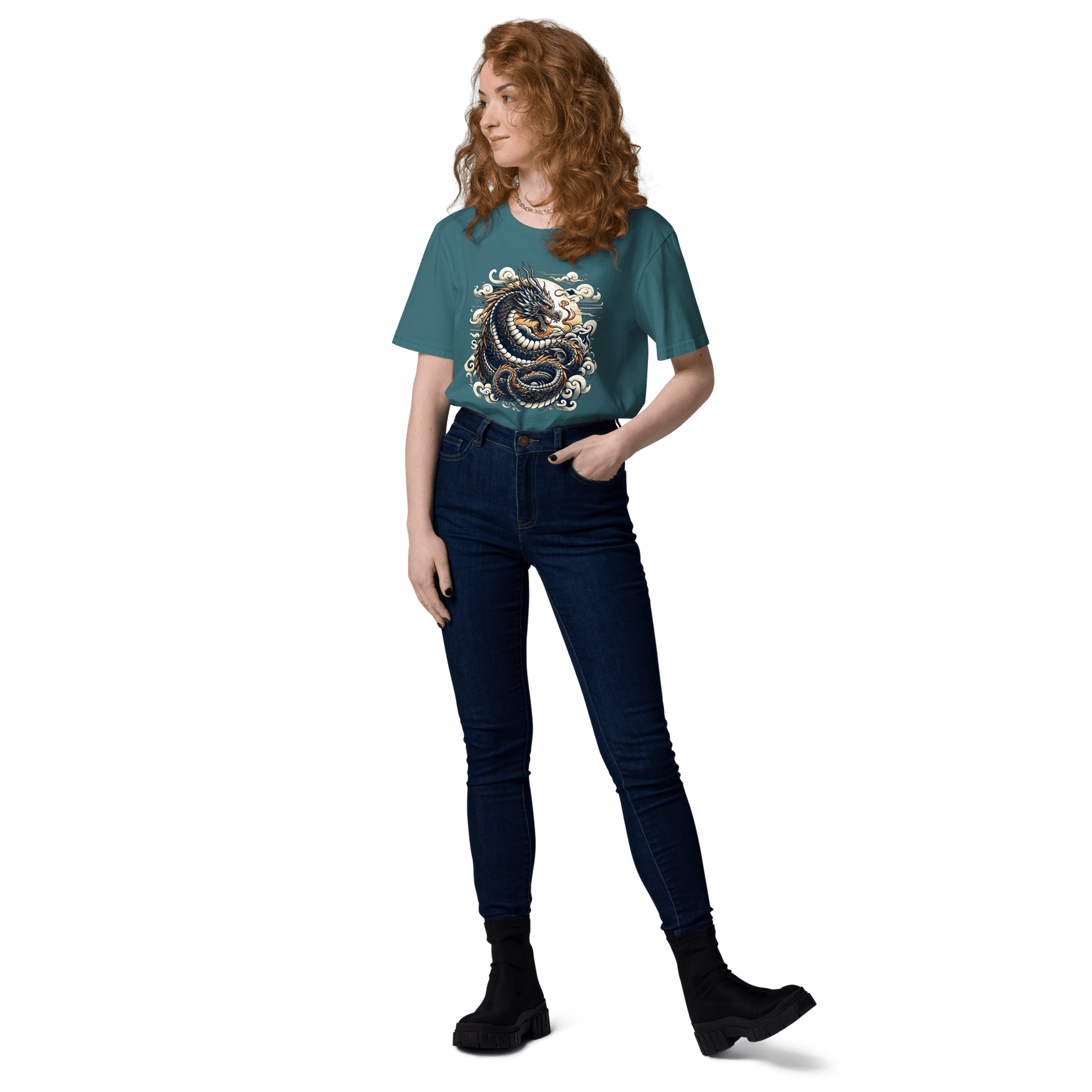 Unisex Bio Baumwoll T-Shirt "Drache" - Artexio