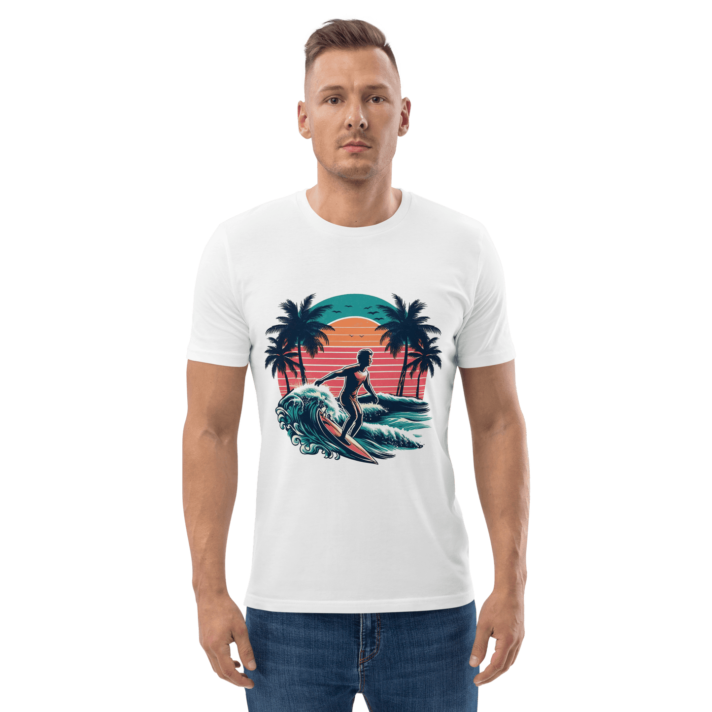 Unisex Bio Baumwoll T-Shirt "Surfing"