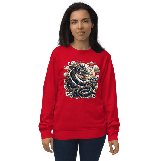 Unisex Organisches Sweatshirt "Drache" - Artexio