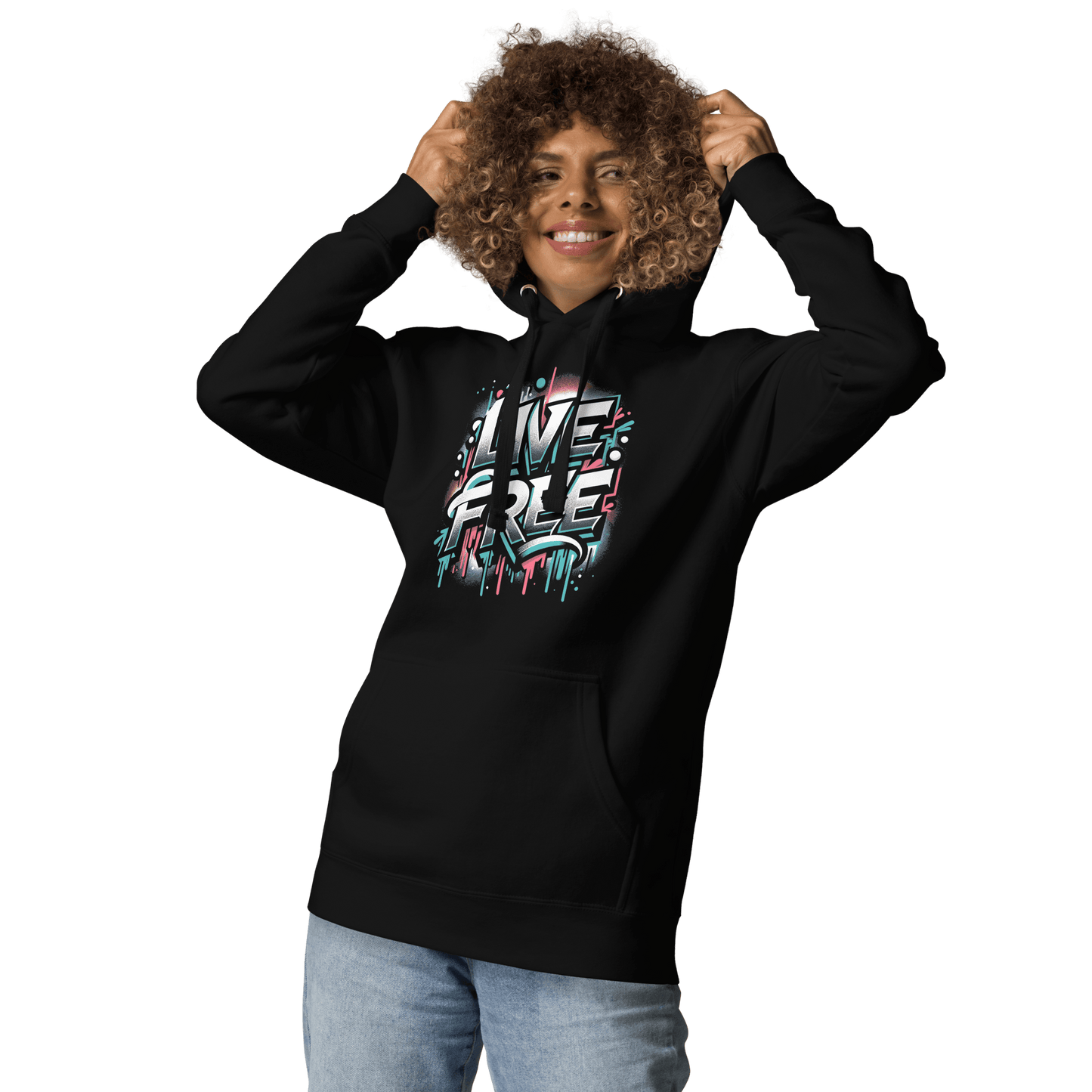 Unisex Premium Kapuzenpullover "Live Free" - Artexio