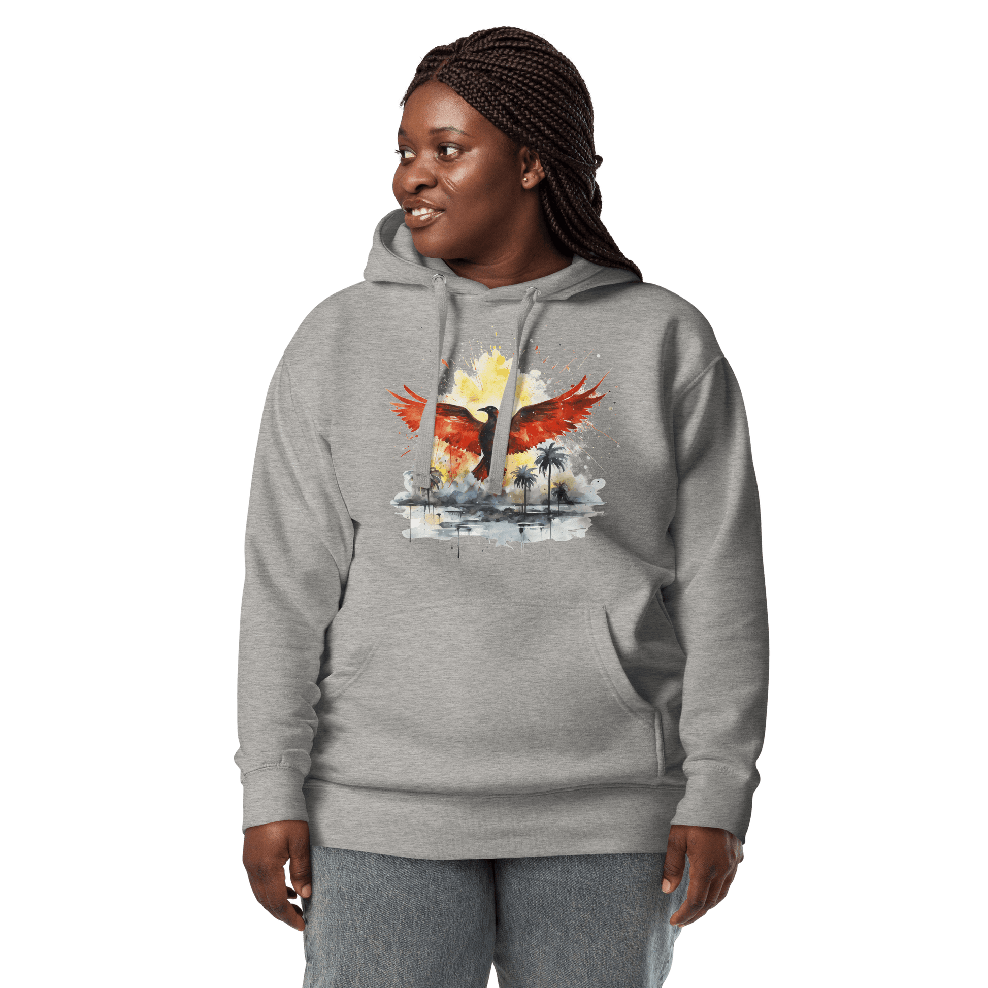 Unisex Premium Kapuzenpullover "Firebird" - Artexio