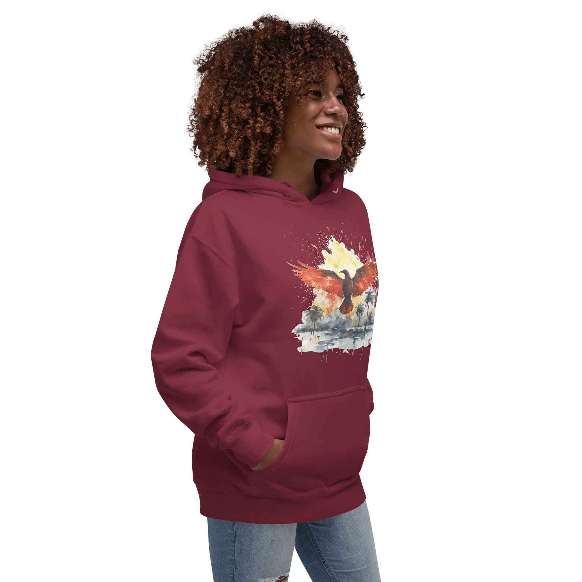 Unisex Premium Kapuzenpullover "Firebird" - Artexio