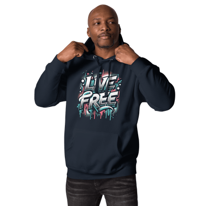 Unisex Premium Kapuzenpullover "Live Free" - Artexio