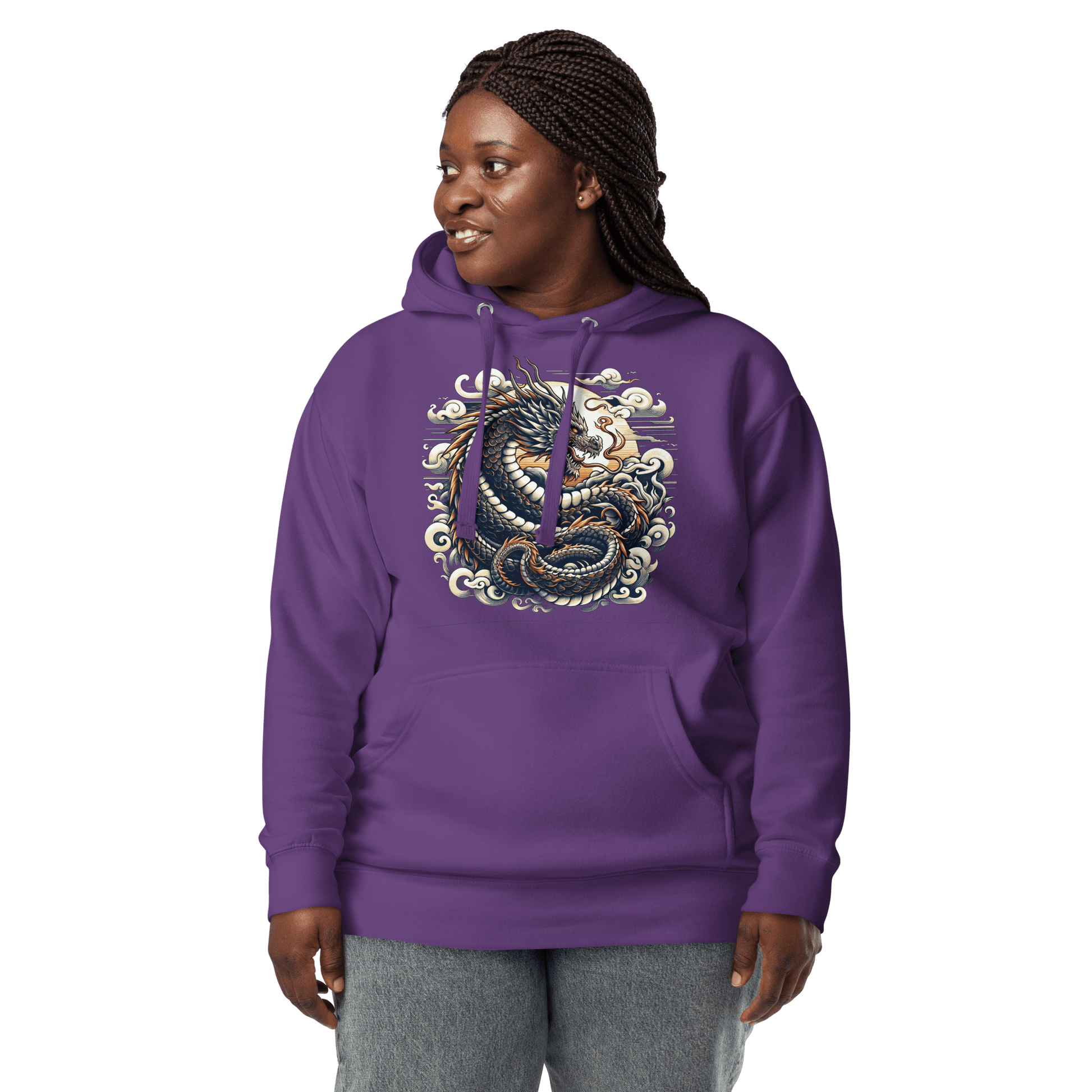 Unisex Premium Kapuzenpullover "Drache" - Artexio