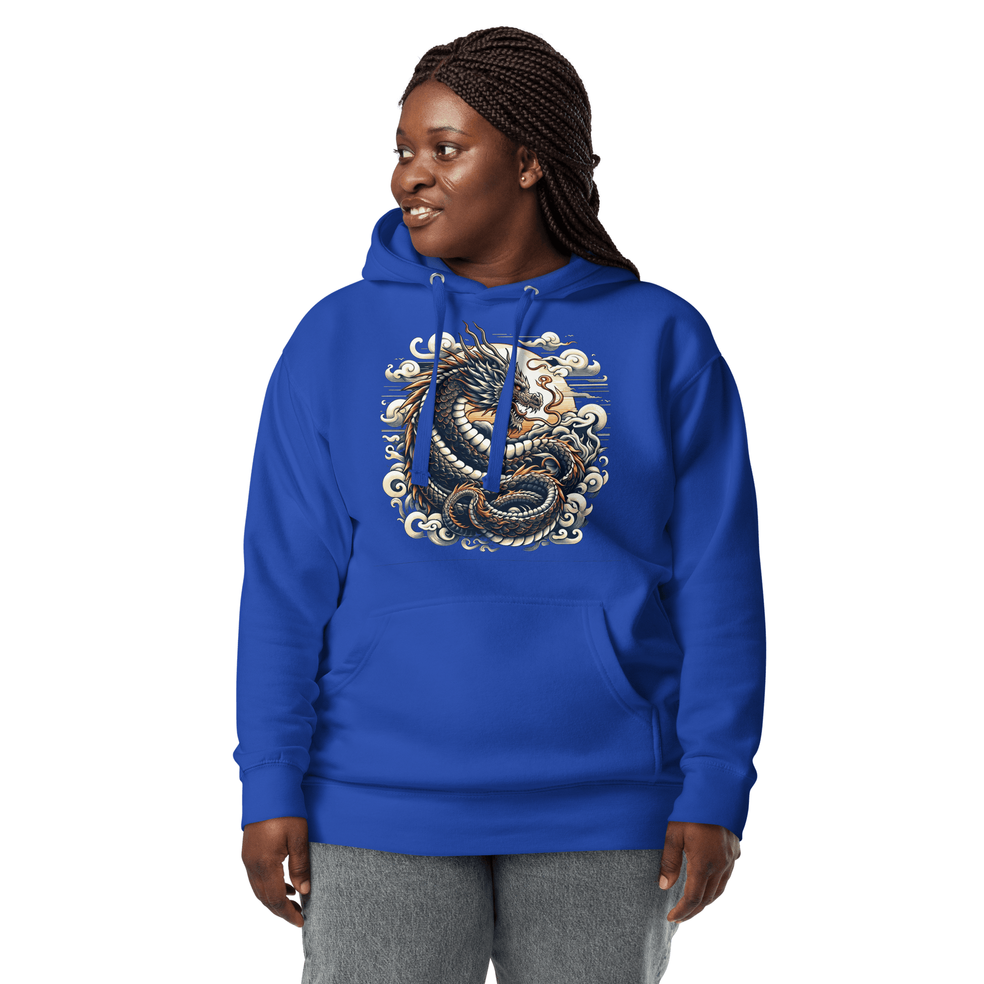 Unisex Premium Kapuzenpullover "Drache" - Artexio