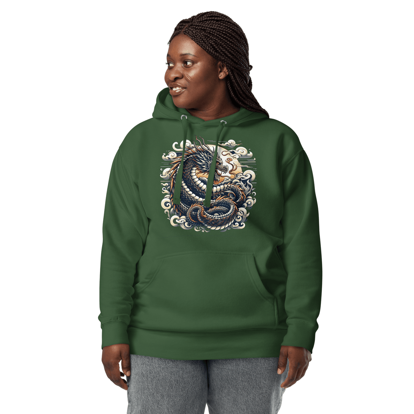 Unisex Premium Kapuzenpullover "Drache" - Artexio