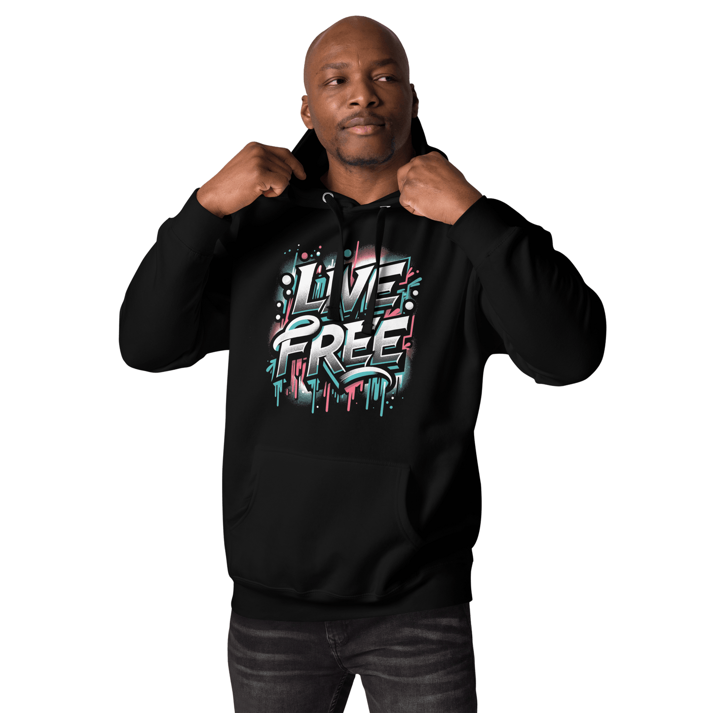 Unisex Premium Kapuzenpullover "Live Free" - Artexio