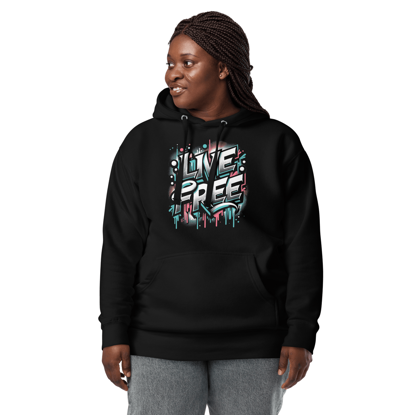 Unisex Premium Kapuzenpullover "Live Free" - Artexio