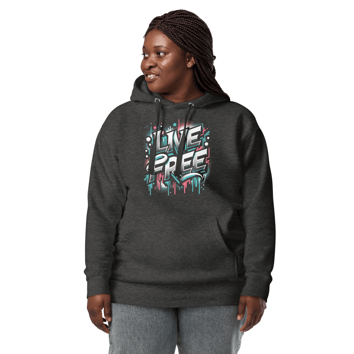 Unisex Premium Kapuzenpullover "Live Free" - Artexio