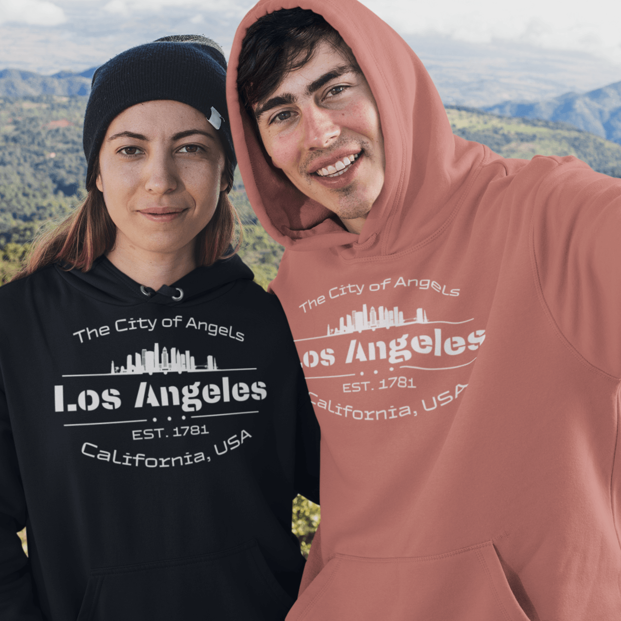 Unisex Premium Kapuzenpullover "Los Angeles" - Artexio