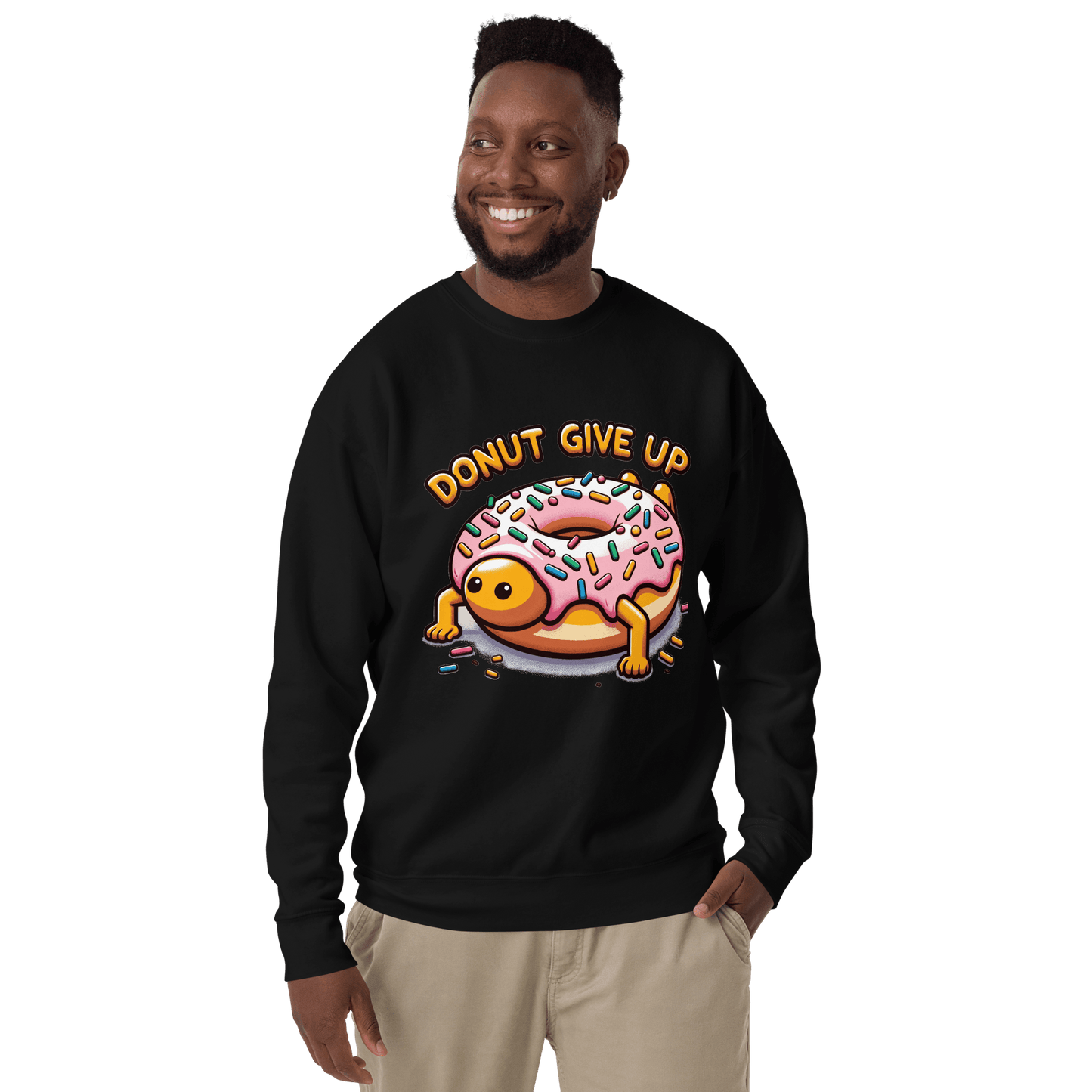 Unisex Premium Sweatshirt "Donut give up" - Artexio