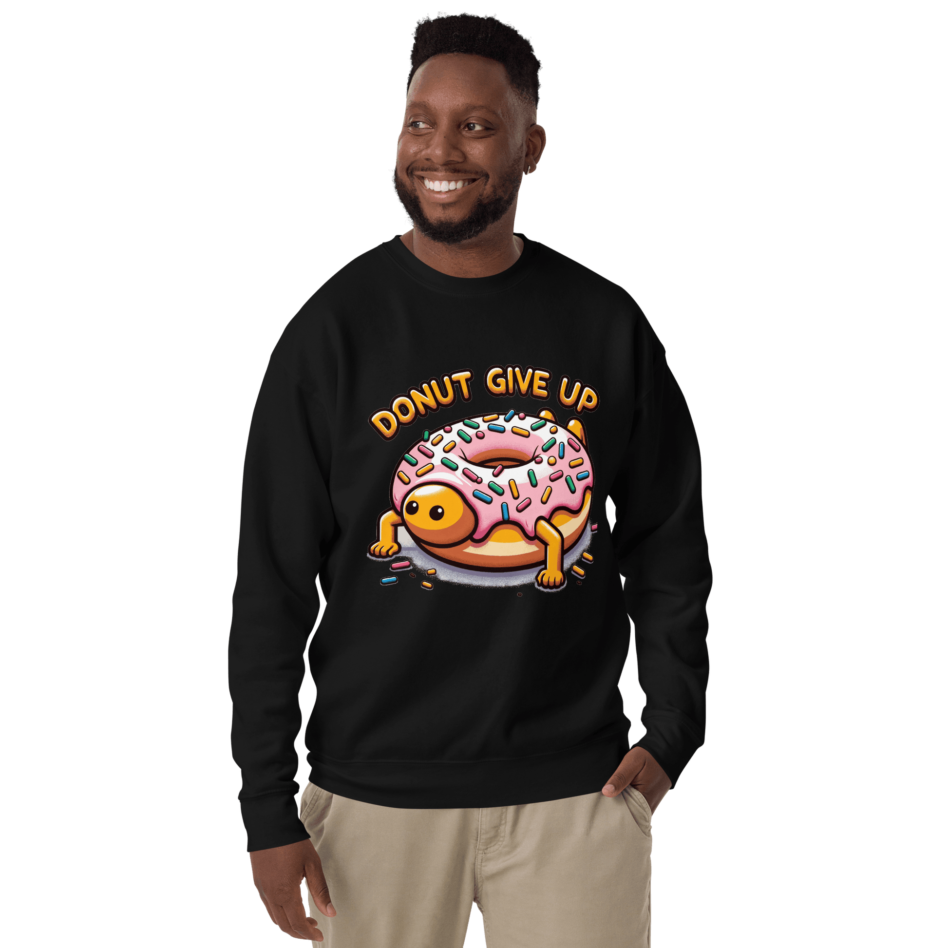 Unisex Premium Sweatshirt "Donut give up" - Artexio