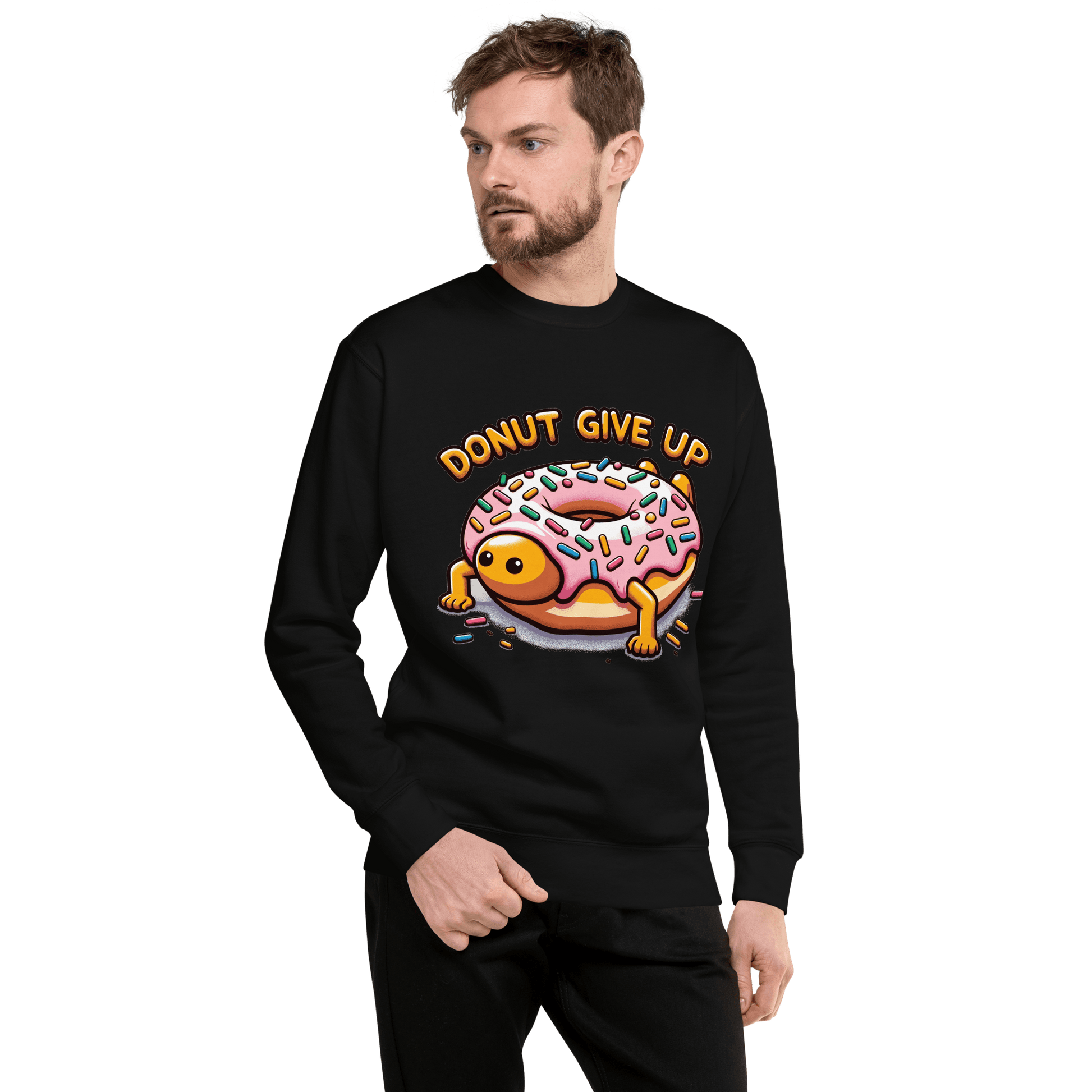 Unisex Premium Sweatshirt "Donut give up" - Artexio