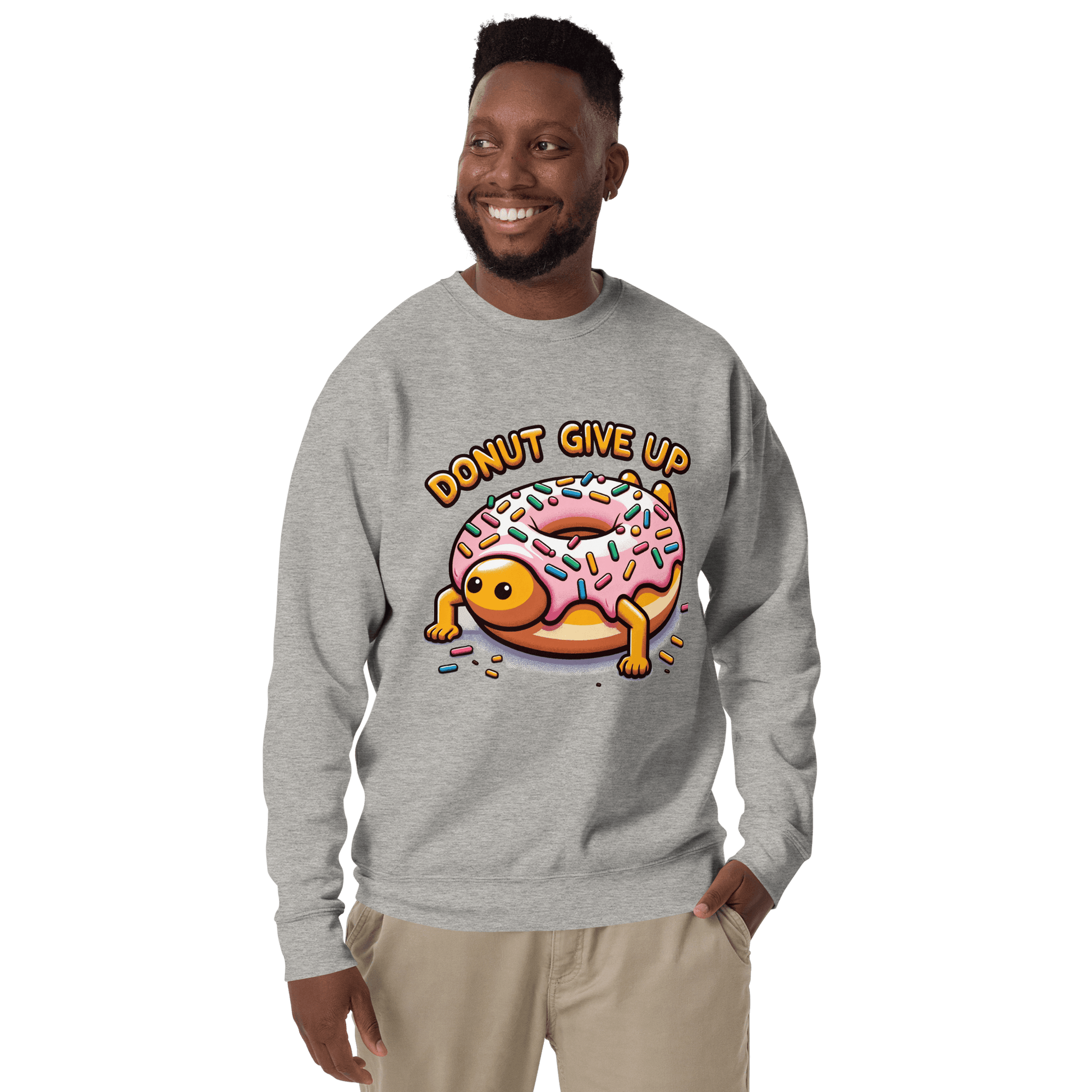 Unisex Premium Sweatshirt "Donut give up" - Artexio