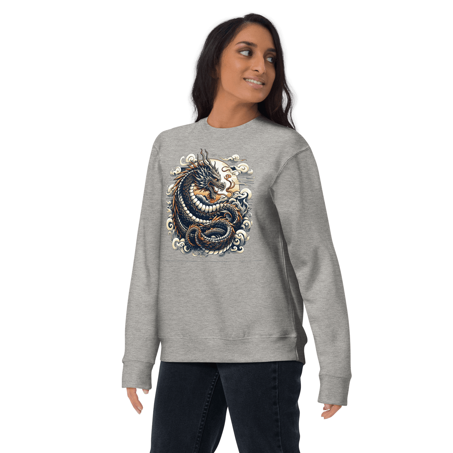 Unisex Premium Sweatshirt "Drache" - Artexio