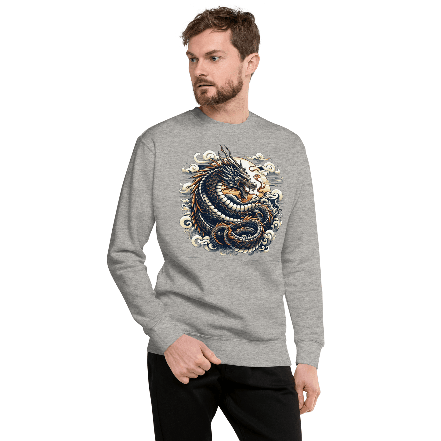 Unisex Premium Sweatshirt "Drache" - Artexio