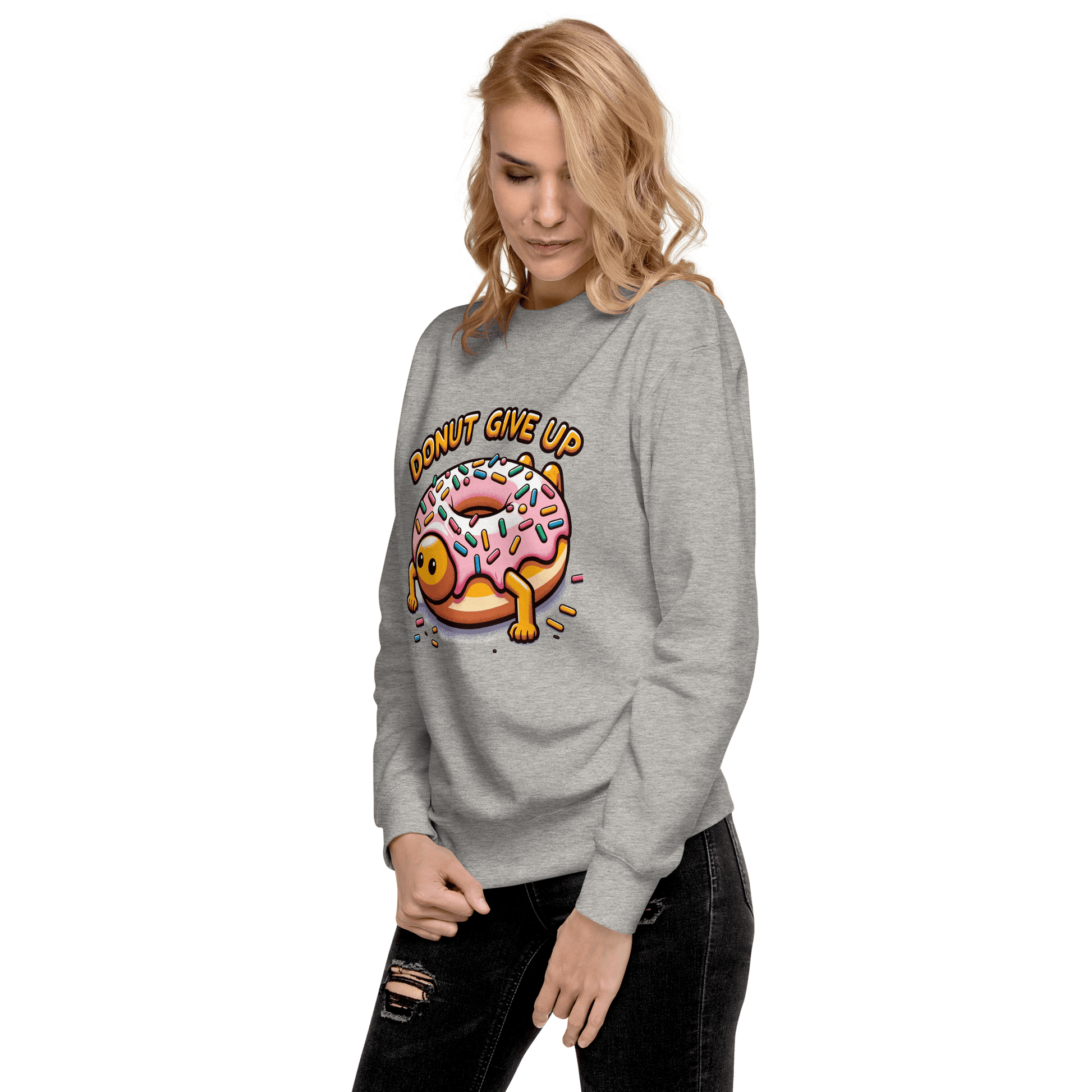 Unisex Premium Sweatshirt "Donut give up" - Artexio