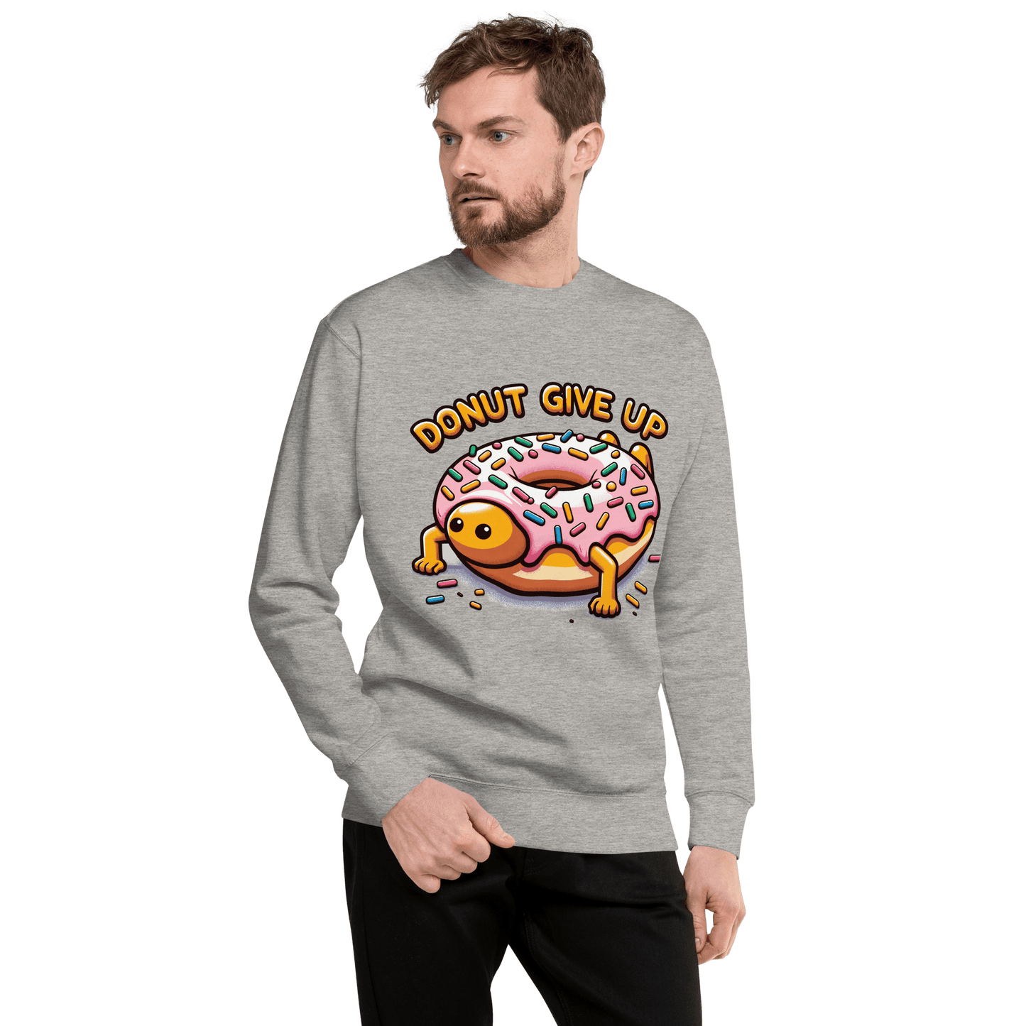 Unisex Premium Sweatshirt "Donut give up" - Artexio