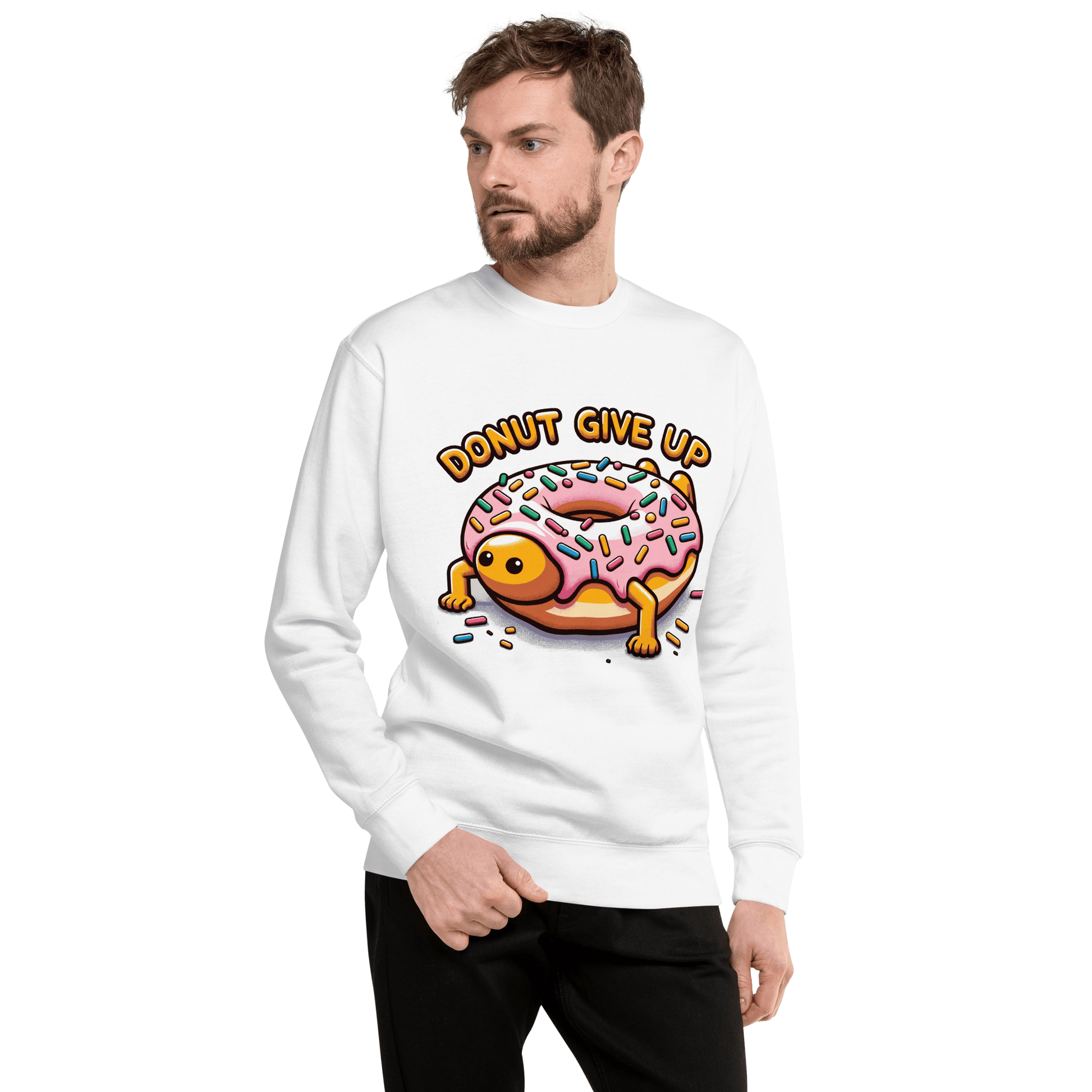 Unisex Premium Sweatshirt "Donut give up" - Artexio