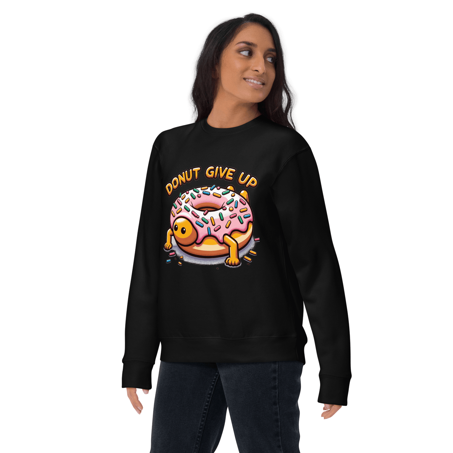 Unisex Premium Sweatshirt "Donut give up" - Artexio