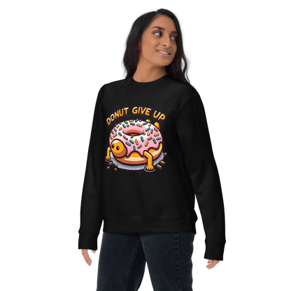 Unisex Premium Sweatshirt "Donut give up" - Artexio