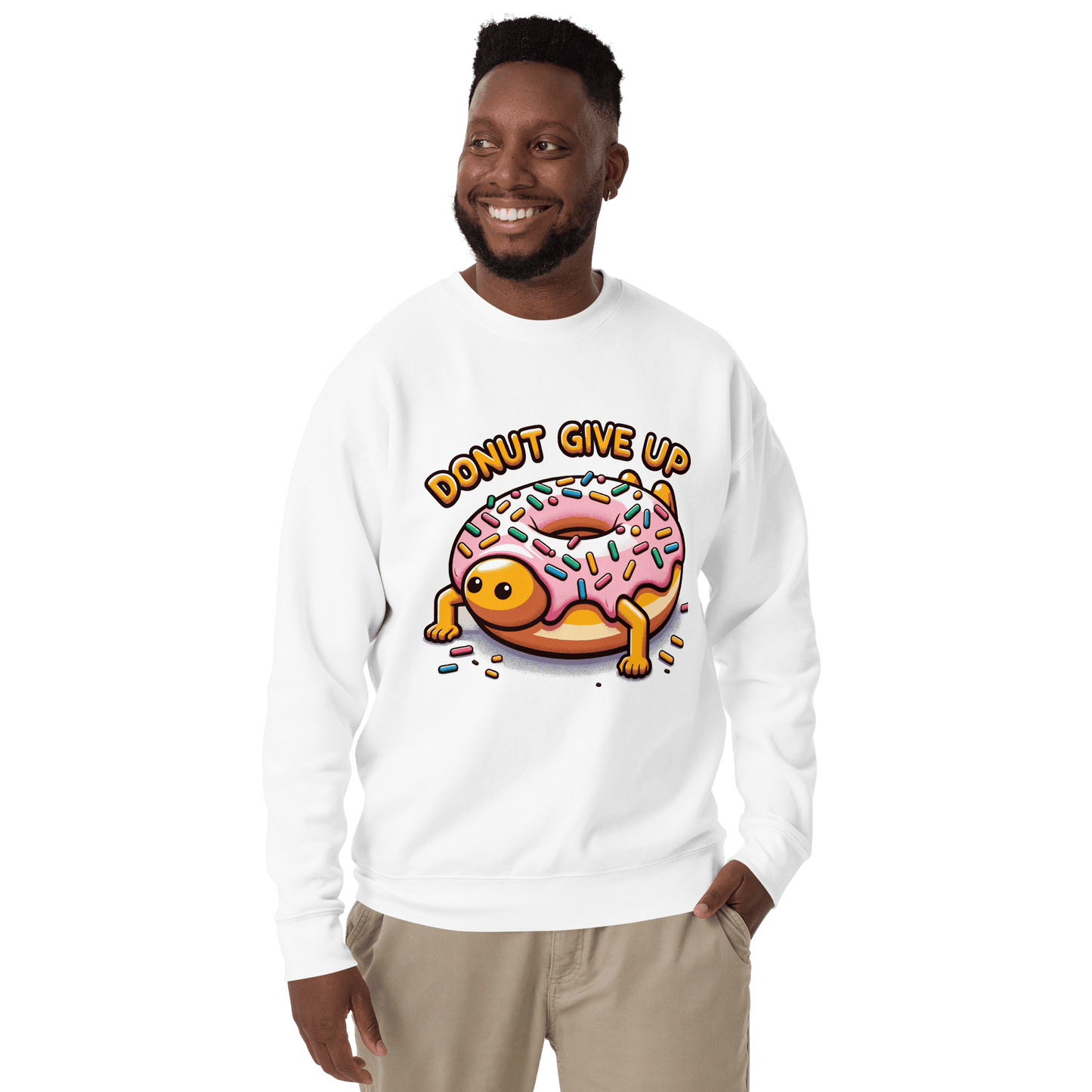 Unisex Premium Sweatshirt "Donut give up" - Artexio