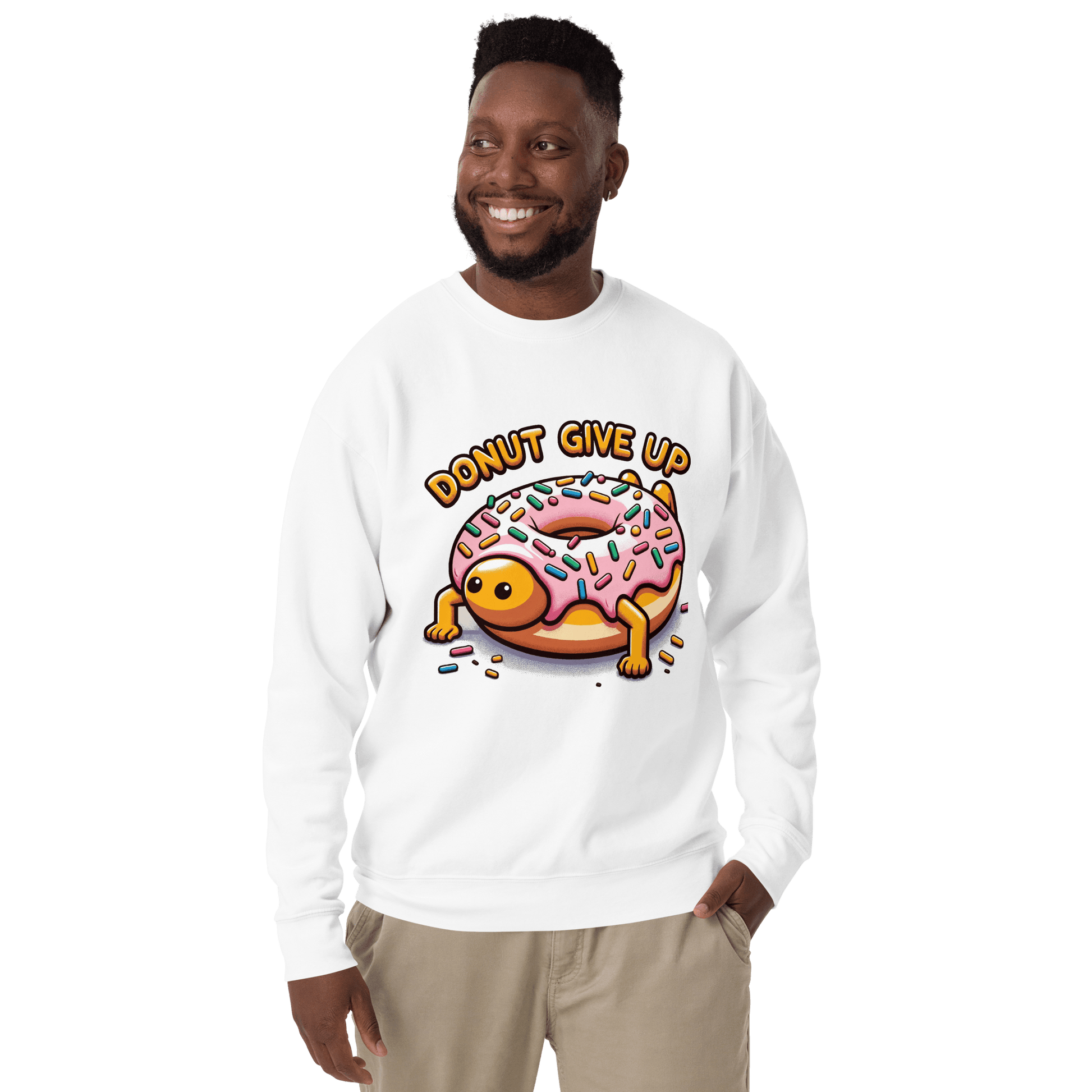 Unisex Premium Sweatshirt "Donut give up" - Artexio