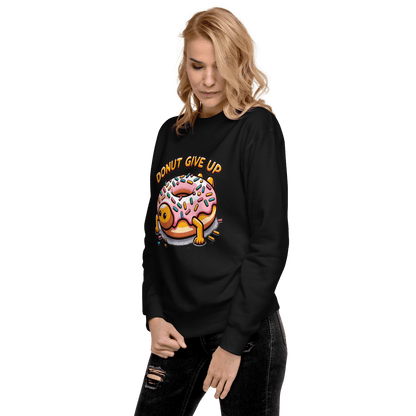 Unisex Premium Sweatshirt "Donut give up" - Artexio