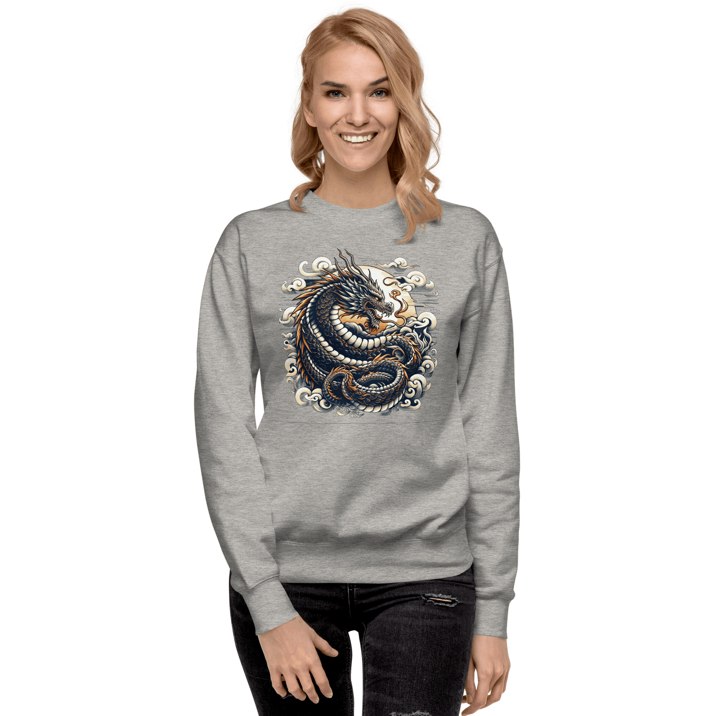 Unisex Premium Sweatshirt "Drache" - Artexio