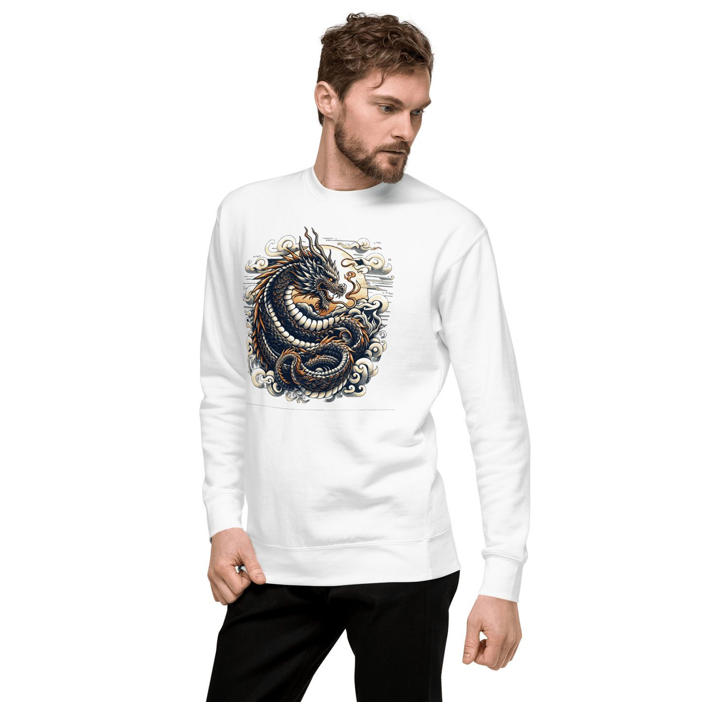 Unisex Premium Sweatshirt "Drache" - Artexio