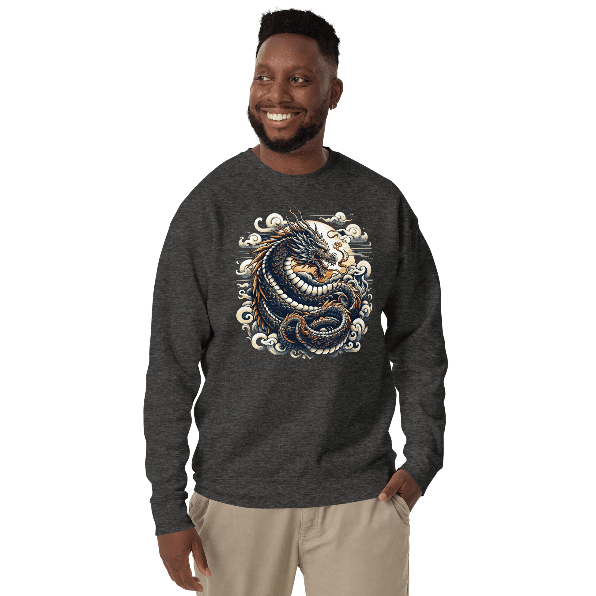 Unisex Premium Sweatshirt "Drache" - Artexio