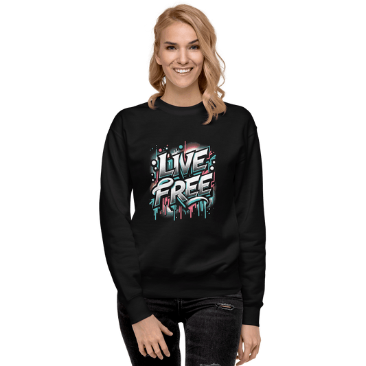 Unisex Premium Sweatshirt "Live Free" - Artexio