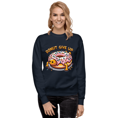 Unisex Premium Sweatshirt "Donut give up" - Artexio