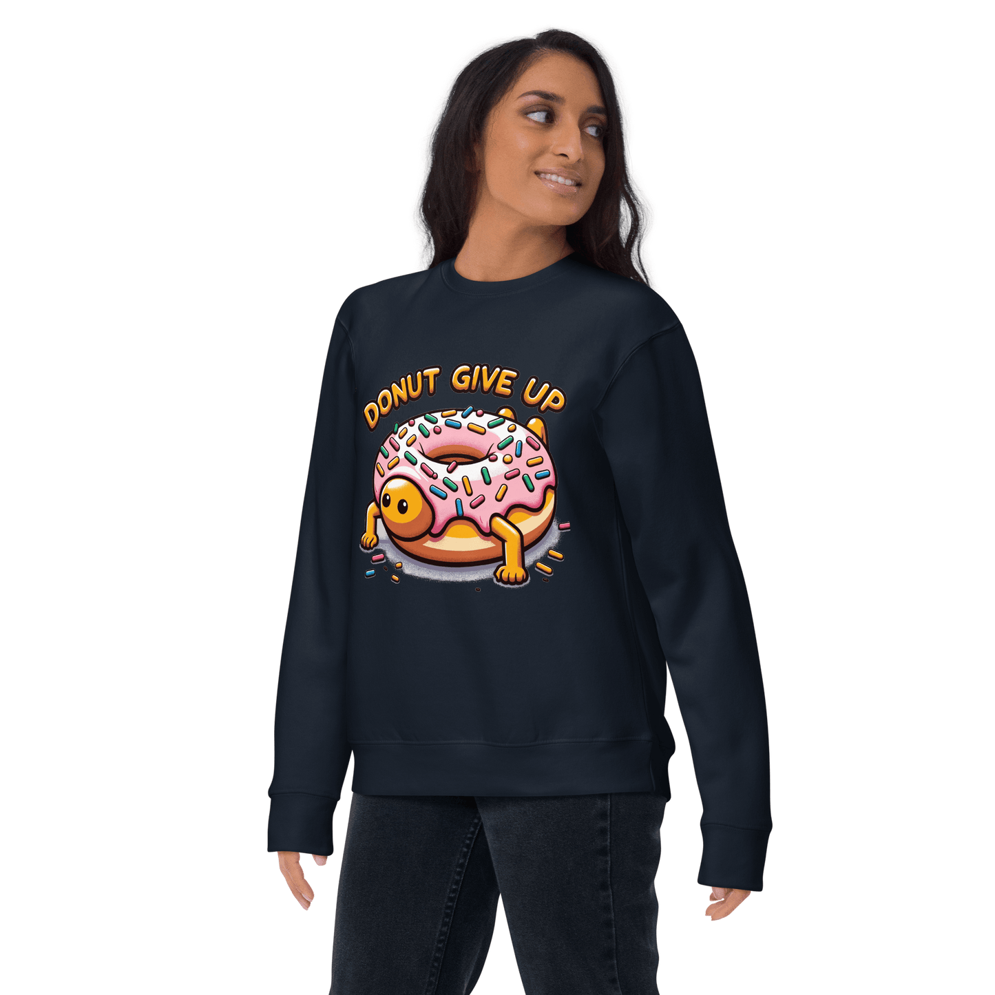 Unisex Premium Sweatshirt "Donut give up" - Artexio