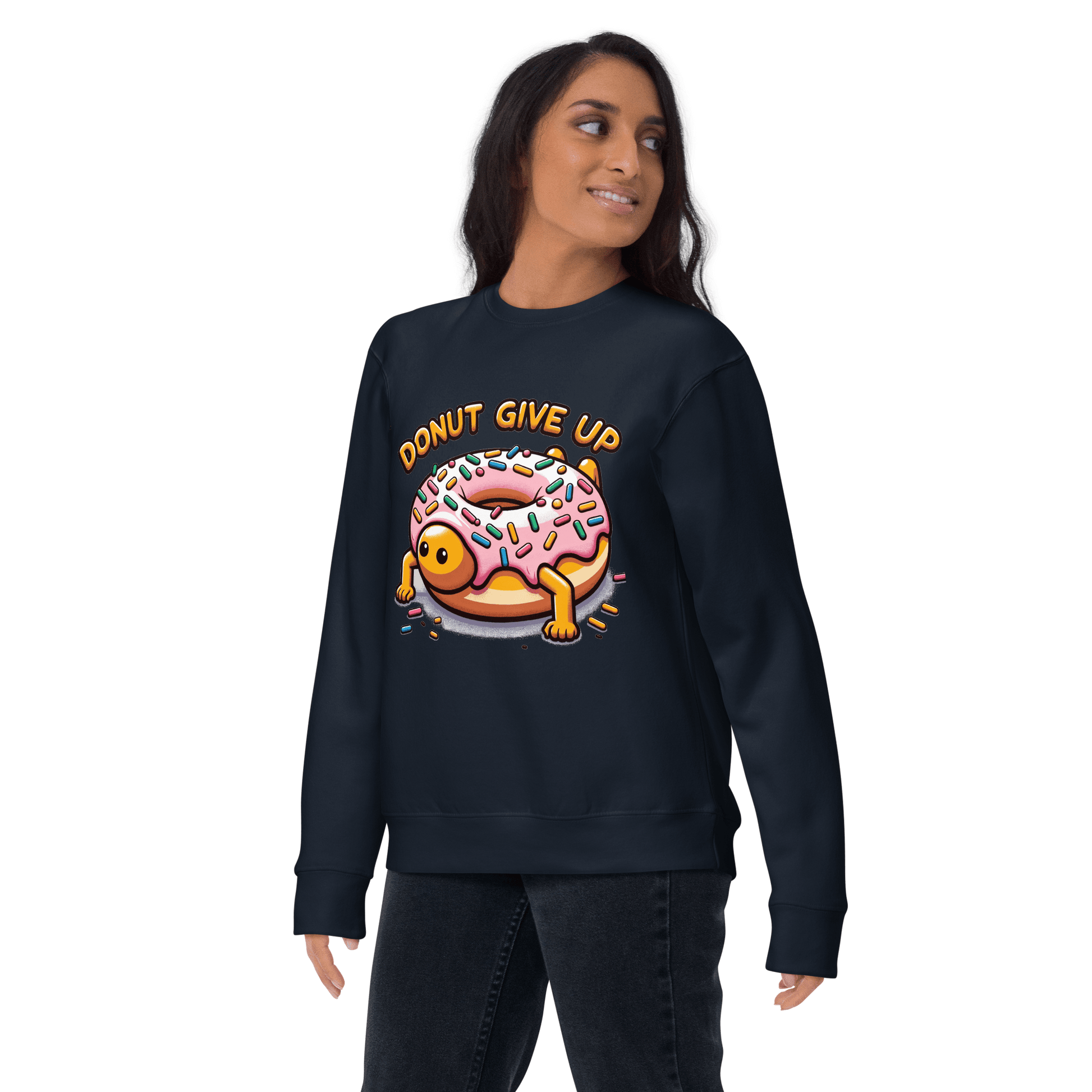 Unisex Premium Sweatshirt "Donut give up" - Artexio