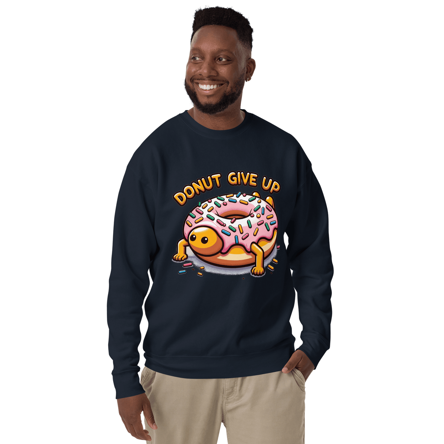 Unisex Premium Sweatshirt "Donut give up" - Artexio