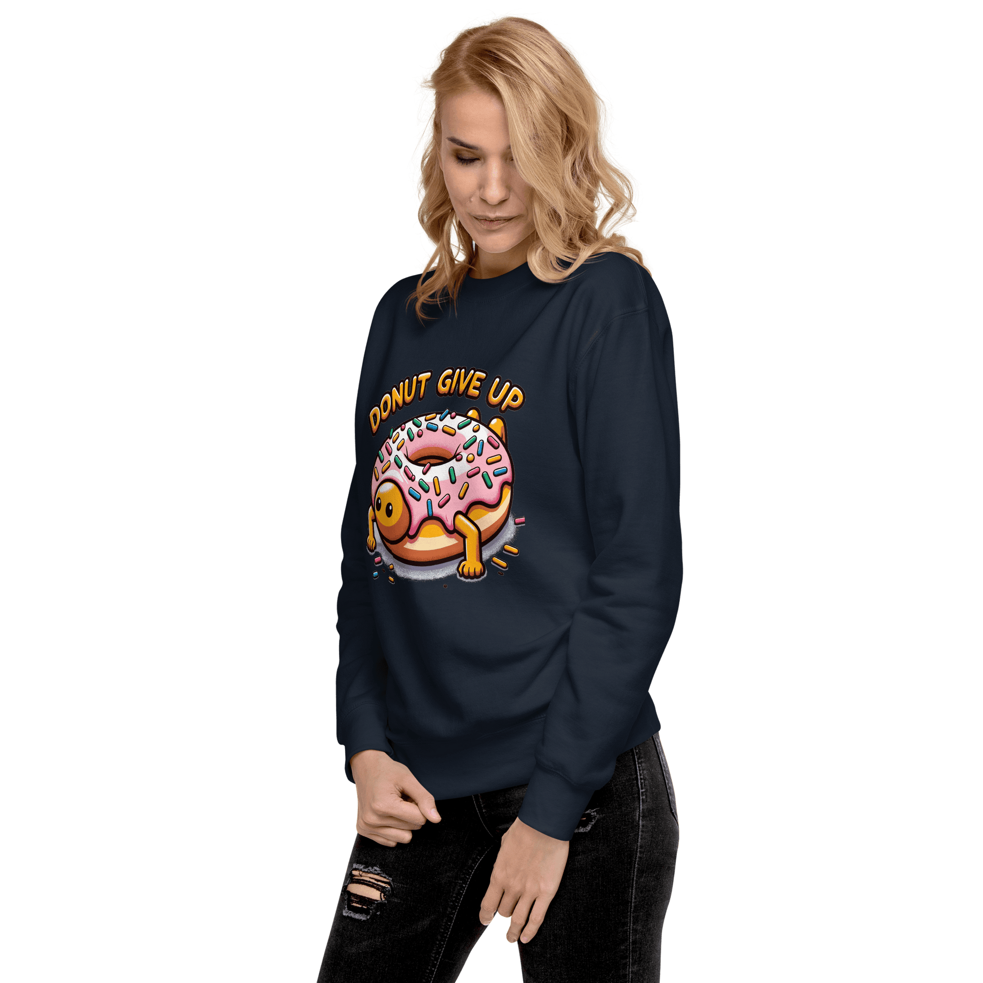 Unisex Premium Sweatshirt "Donut give up" - Artexio