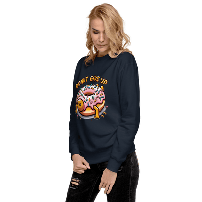 Unisex Premium Sweatshirt "Donut give up" - Artexio