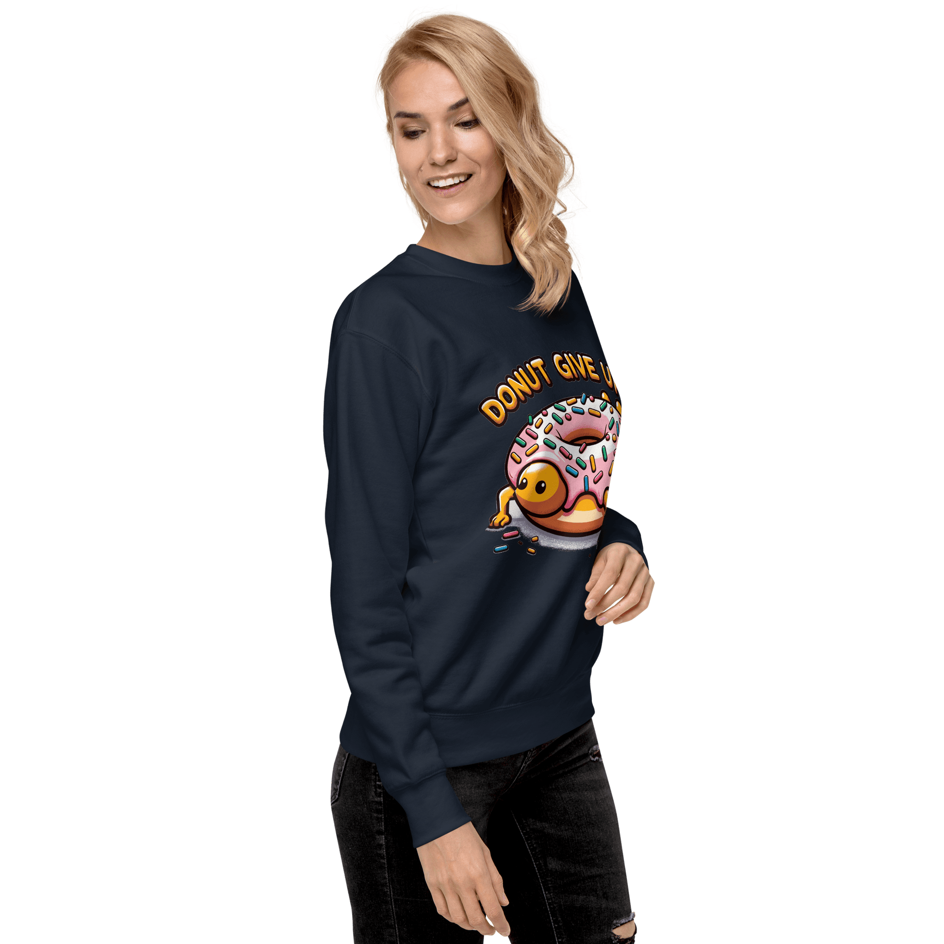 Unisex Premium Sweatshirt "Donut give up" - Artexio